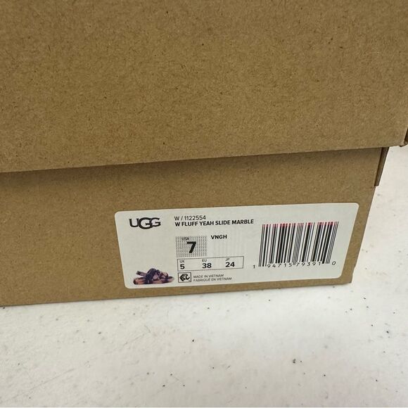 New Ugg Fluff Yeah Slide Marble Violet Night - Picture 6 of 6